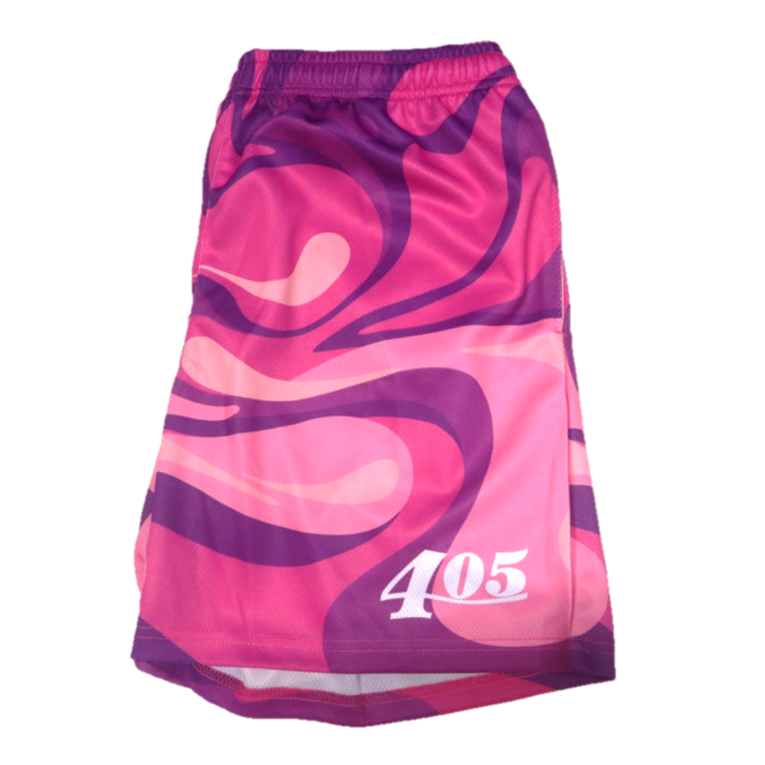 mesh shorts pink